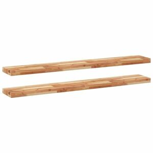 vidaXL 2 db olajbevonatú tömör akácfa függőpolc 120 x 20 x 4 cm kép