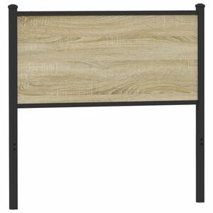 vidaXL sonoma tölgy színű szerelt fa és acél fejtámla 90 cm kép