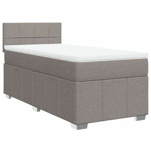 vidaXL tópszínű szövet rugós ágy matraccal 100 x 200 cm kép