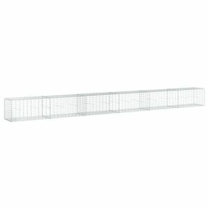 vidaXL horganyzott vas gabion kosár fedéllel 600 x 50 x 50 cm kép