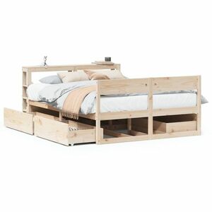 vidaXL tömör fenyőfa ágy matrac nélkül 160 x 200 cm kép