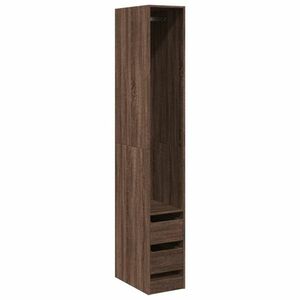vidaXL barna tölgy színű szerelt fa ruhásszekrény 30 x 50 x 200 cm kép