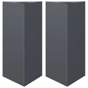 vidaXL 2 db antracit acél háromszög alakú kerti ültető 40x34, 5x70 cm kép