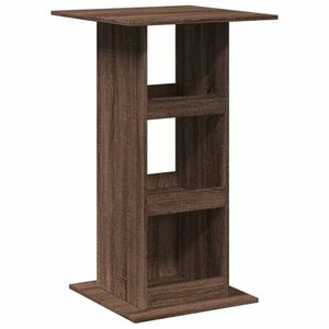vidaXL barna tölgy színű szerelt fa bárasztal tárolóval 60x60x102 cm kép