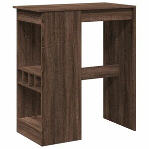vidaXL barna tölgy szerelt fa bárasztal tárolókkal 90x47, 5x103, 5 cm kép