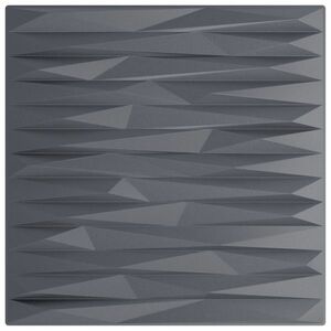 vidaXL 12 db szürke XPS kőmintás fali panel 50 x 50 cm 3 m² kép