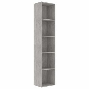 vidaXL betonszürke szerelt fa könyvszekrény 40 x 30 x 189 cm kép