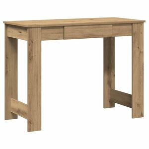 vidaXL kézműves tölgy színű szerelt fa íróasztal 100x45x75 cm kép