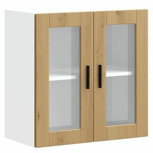 vidaXL konyhai fali szekrény üvegajtóval "Porto" Artisan Oak kép