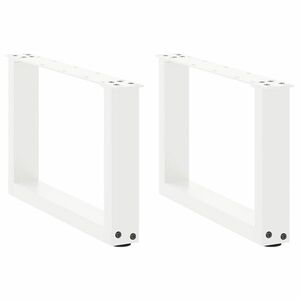 vidaXL Dohányzóasztal lábak U alakú 2 db Fehér 50x(30-31) cm Acél kép