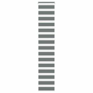 vidaXL zebrafüggönnyel sötét szürke szövetszélesség 45, 9 cm poliészter kép