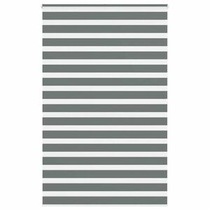 vidaXL zebrafüggönnyel sötét szürke szövetszélesség 145, 9cm poliészter kép