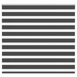 vidaXL zebrafüggönnyel fekete szövetszélesség 155, 9 cm poliészter kép