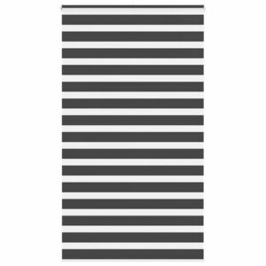 vidaXL zebrafüggönnyel fekete szövetszélesség 130, 9 cm poliészter kép