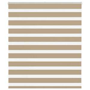 vidaXL zebrafüggönnyel homokbarna szövetszélesség 125, 9 cm poliészter kép