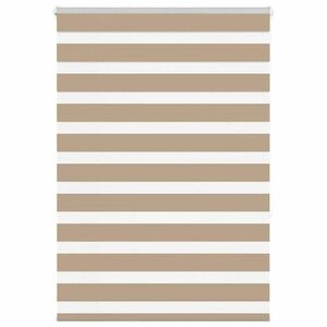 vidaXL zebrafüggönnyel homokbarna szövetszélesség 110, 9 cm poliészter kép