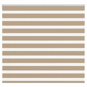 vidaXL zebrafüggönnyel homokbarna szövetszélesség 155, 9 cm poliészter kép