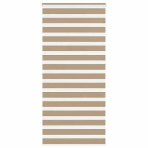 vidaXL zebrafüggönnyel homokbarna szövetszélesség 110, 9 cm poliészter kép