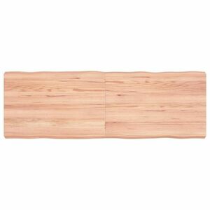 vidaXL világosbarna asztallap 120x40x(2-6)cm kezelt tömör élőszegélyes kép