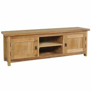 vidaXL tömör tíkfa TV-szekrény 120 x 30 x 40 cm kép