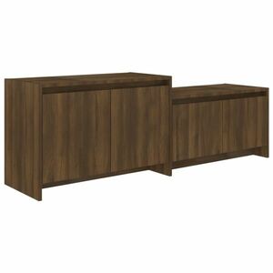 vidaXL barna tölgyszínű szerelt fa TV-szekrény 146, 5x35x50 cm kép