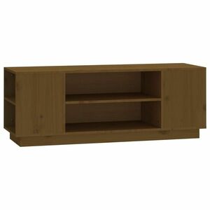 Tömör fenyőfa tv-szekrény 110 x 35 x 40, 5 cm kép