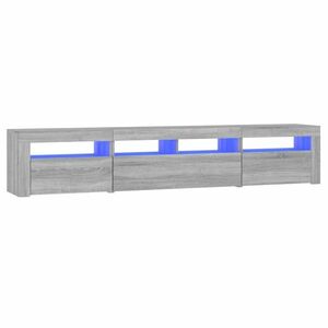 vidaXL szürke sonoma színű TV-szekrény LED-lámpákkal kép