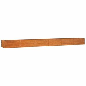 vidaXL rozsda színű corten acél kerti magaságyás 600 x 80 x 45 cm kép