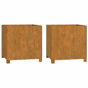 vidaXL 2 db rozsda színű corten acél növénytartó lábbal 49x47x50 cm kép