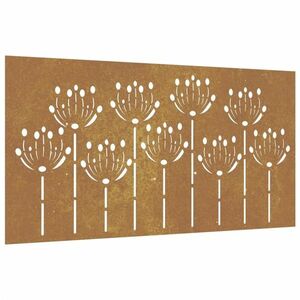 vidaXL virágmintás corten acél kerti faldísz 105 x 55 cm kép