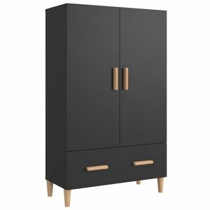 vidaXL fekete szerelt fa magasszekrény 70 x 31 x 115 cm kép