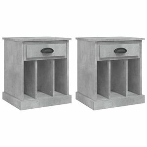 vidaXL 2 db betonszürke éjjeliszekrény 43x36x50 cm kép