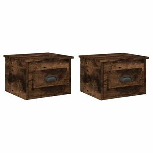 vidaXL 2db füstös tölgy színű fali éjjeliszekrény 41, 5x36x28 cm kép
