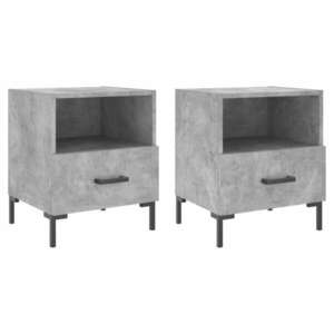 vidaXL 2 db betonszürke szerelt fa éjjeliszekrény 40 x 35 x 47, 5 cm kép