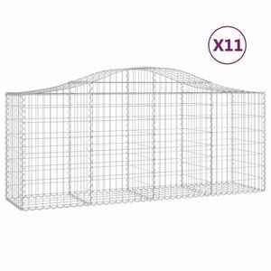 Íves horganyzott vas gabion kosár 200x50x80/100 cm kép