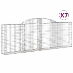 Íves horganyzott vas gabion kosár 300 x 30 x 100/120 cm kép