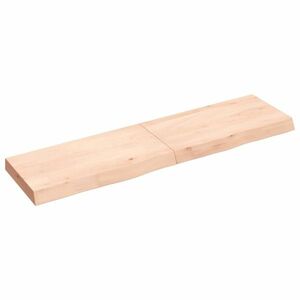 vidaXL kezeletlen tömör fa fürdőszobai pult 120x30x(2-6) cm kép