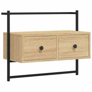 vidaXL sonoma tölgy szerelt fa fali TV szekrény 60, 5x30x51 cm kép