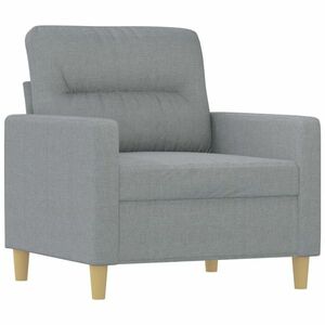 Világosszürke szövet kanapéfotel 60 cm kép