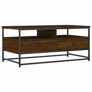 vidaXL barna tölgyszínű szerelt fa dohányzóasztal 100 x 51 x 45 cm kép