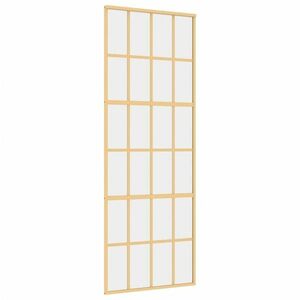 vidaXL aranyszínű átlátszó ESG üveg és alumínium tolóajtó 76 x 205 cm kép
