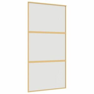 vidaXL aranyszínű ESG tejüveg és alumínium tolóajtó 102, 5 x 205 cm kép
