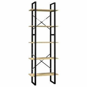vidaXL ötszintes fenyőfa könyvszekrény 60 x 30 x 175 cm kép