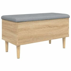 vidaXL sonoma tölgy színű szerelt fa tárolópad 82x42x46 cm kép