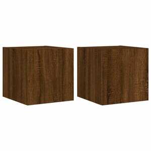 vidaXL 2 db barna tölgyszínű fali TV-szekrény LED-del 30, 5x35x30 cm kép