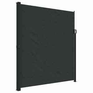 vidaXL fekete behúzható oldalsó napellenző 220 x 600 cm kép