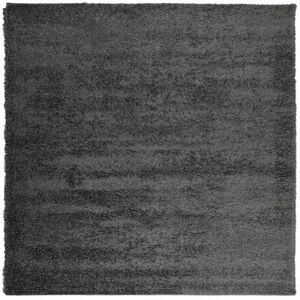 vidaXL PAMPLONA antracit magas szálú bolyhos modern szőnyeg 200x200 cm kép