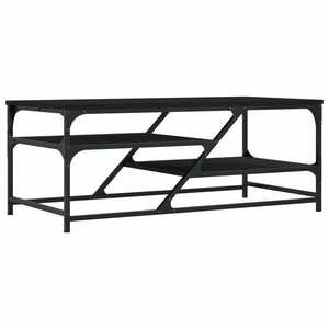 vidaXL fekete szerelt fa dohányzóasztal 100 x 49 x 40 cm kép