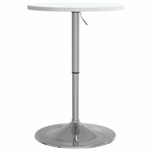 vidaXL fehér szerelt fa és krómozott acél bárasztal 50 x 50 x 90 cm kép