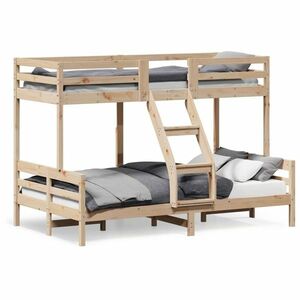 vidaXL tömör fenyőfa emeletes ágy 80x200/120x200 cm kép